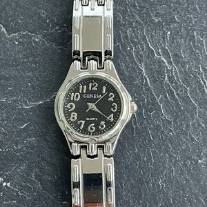 Geneva Silver Tone Quartz Watch